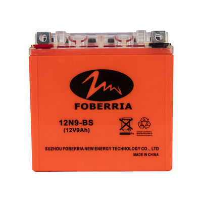 باتری موتور سیکلت کوچک ISO14000 MF اسید سرب نارنجی سفارشی 12 ولت 9 آمپر ساعت باتری