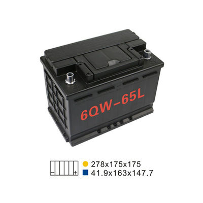 640A 74AH 6 Qw 65H سرب اسید استاپ استارت باتری ماشین قابل شارژ 274*175*190mm